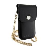 Hello Kitty Wallet Logo & Universal Metal Chain Black, black, Fashionable
