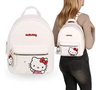 Hello Kitty White leather backpack with key ring women's city backpack 29x2