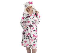 Hello Kitty Women's Adult Hooded Bathrobe (Multicoloured) | Size: 2XL Hello Kitty Multicolor 2XL