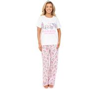 Hello Kitty Womens and Friends Ladies Long Pyjama Set (16-18) White