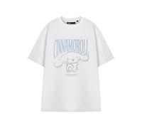 Hello Kitty Women's Cinnamoroll Short Sleeved T-Shirt | White | Officially Licensed Merch | Size: Medium Hello Kitty White M