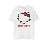 Hello Kitty Women's Classic Short Sleeved T-Shirt | White | Officially Licensed Merch | Size: 2XL Hello Kitty White 2XL
