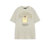 Hello Kitty Women's Short Sleeved T-Shirt (Adult Oatmeal) in Beige | Size: 2XL Hello Kitty Beige 2XL