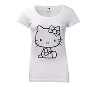 Hello Kitty - Women's T-Shirt with Embroidery Details (s) White