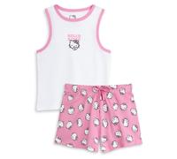Hello Kitty Women's Vest & Shorts Pyjama Set (Adult Pink) in Pink | Size: Small Hello Kitty Pink S