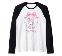 Hello Kitty Xmas Melody Winter Friends Christmas Vintage Fun Raglan Baseball Tee