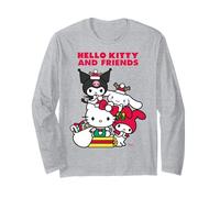 Hello Kitty Xmas Merry Christmas Friends Festive Classic Fun Long Sleeve T-Shirt