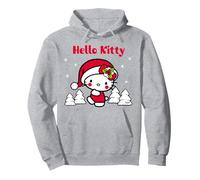 Hello Kitty Xmas Santa Cute Snow Christmas Festive Retro Fun Pullover Hoodie