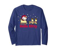 Hello Kitty Xmas Santa Reindeer Christmas Festive Joy Retro Long Sleeve T-Shirt