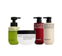 Hello Klean Complete Hard Water Wash Off Routine Set for Dark Hair | Includes Shampoo, Conditioner, Body Wash and Body Lotion | Lovely Gift Set