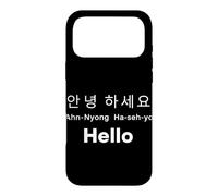 Hello Korean Language Hangul South Korea Tourist Case for iPhone 17 Pro Max