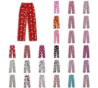 Hello Kἰtty Pyjama Bottoms Womens Cat Fluffy Pyjamas Bottoms Cute Anime Cartoon Flannel Pyjamas Comfortable Lounge Pants Plus Size Pj Bottoms Lounge Wear Halloween for Women Girl Men