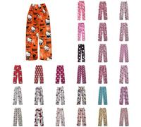 Hello Kἰtty Pyjama Bottoms Womens Cat Fluffy Pyjamas Bottoms Cute Anime Cartoon Flannel Pyjamas Comfortable Lounge Pants Plus Size Pj Bottoms Lounge Wear Halloween for Women Girl Men