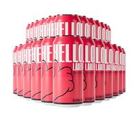 HELLO LAGER | British Helles-Style Lager | Alcohol Free 0.5% ABV | Zesty Grapefruit + Feel-Good Vibe Blend | Vegan & Gluten Free | 440ml x 24 cans