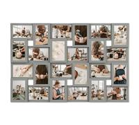 HELLO LAURA Picture Frames Collage Wall Decor - 24 Opening Collage Picture Frames for Wall Hanging Photo Collage Frame 4x6 Large Picture Frame for Home Living Room - Grey
