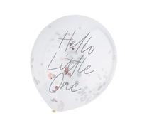Hello Little One Confetti 12" Latex Balloons - Pack of 5