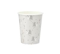 Hello Little One Paper Cups Pack of 10, Baby Shower Cups with Stork and Rose Gold Spot Design for Gender Neutral Party Tableware