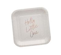 Hello Little One Paper Plates, Pack of 8, Baby Shower Paper Plates