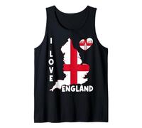 Hello London I Love England Map Flag Proud English Daddy Mom Tank Top