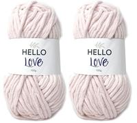 Hello Love Blanket Yarn 100g - Pale Pink (Pack of 2)