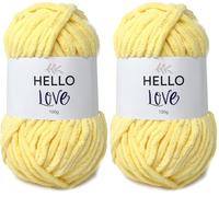 Hello Love Blanket Yarn 100g - Pale Yellow (Pack of 2)