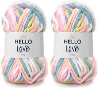 Hello Love Blanket Yarn 100g - Pastel Patch (Pack of 2)
