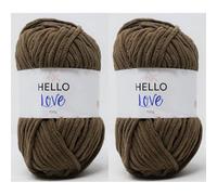 Hello Love Yarn, Mocha, 100g (Pack of 2)