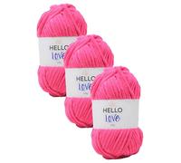 Hello Love Yarn, Pinkie Pink, 100g (Pack of 3)