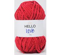 HELLO LOVE Yarn, Rose Red, 100g