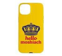 Hello Moshiach Now Messiah Chabad Lubavitch Rebbe Jewish Case for iPhone 15 Plus