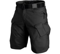 Hello MrLin Cargo Shorts Men Stretch Quick-Dry Running Shorts Waterproof Outdoor Camping Athletic Shorts with Pockets Black