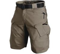 Hello MrLin Cargo Shorts Men Stretch Quick-Dry Running Shorts Waterproof Outdoor Camping Athletic Shorts with Pockets(no Belt) Khaki