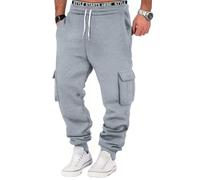 Hello MrLin Joggers for Men UK Casual Drawstring Baggy Sweatpants Stretch Waist Gym Workout Tracksuit Bottoms Men with Pocket Light Grey