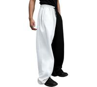 Hello MrLin Joggers for Men UK Cotton Baggy Wide Leg Sweatpants Men Casual Stretch Drawstring Gym Running Tracksuit Bottoms