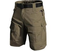 Hello MrLin Mens Cargo Shorts Stretch Waterproof Work Shorts Quick-Dry Outdoor Walking Camping Cargo Shorts with Multi Pockets(no Belt) Khaki