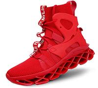 Hello MrLin Men's Running Shoes Slip On Athletic Blade Sock Sneakers Hip Hop Tennis Fashion Red
