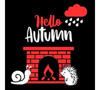 Hello My first Autumn High Contrast Book for Newborn Baby Black White Red