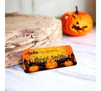 Hello My Name is Halloween Name Badge (03) 76 x 32 mm Student Doctor GP Healthcare Assistant Nurse Practitioner Clinical Medical