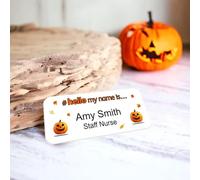 Hello My Name is Halloween Name Badge (10) 76 x 32 mm Student Doctor GP Healthcare Assistant Nurse Practitioner Clinical Medical