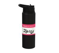 Hello, My Name is Harry - Funny Harry Name Stainless Steel Insulated Water Bottle