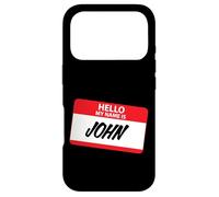 Hello My Name Is John Classic Name Tag Design Case for iPhone 17 Pro
