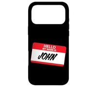 Hello My Name Is John Classic Name Tag Design Case for iPhone 17 Pro Max