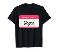 Hello, My Name is Joyce - Funny Joyce Name Value Graphic T-Shirt, Men, Black, XL