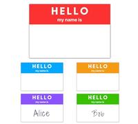 Hello My Name is, Labels Stickers, 5 Colours - 7.5 x 5cm, Pack of 250