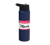Hello, My Name is Mario - Funny Mario Name Stainless Steel Insulated Water Bottle