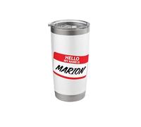 Hello My Name is Marion Classic Name Tag Design Stainless Steel Insulated Tumbler