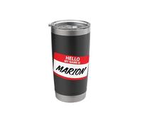 Hello My Name is Marion Classic Name Tag Design Stainless Steel Insulated Tumbler