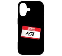 Hello My Name Is Pete Classic Name Tag Design Case for iPhone 17