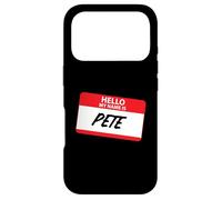 Hello My Name Is Pete Classic Name Tag Design Case for iPhone 17 Pro