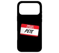 Hello My Name Is Pete Classic Name Tag Design Case for iPhone 17 Pro Max